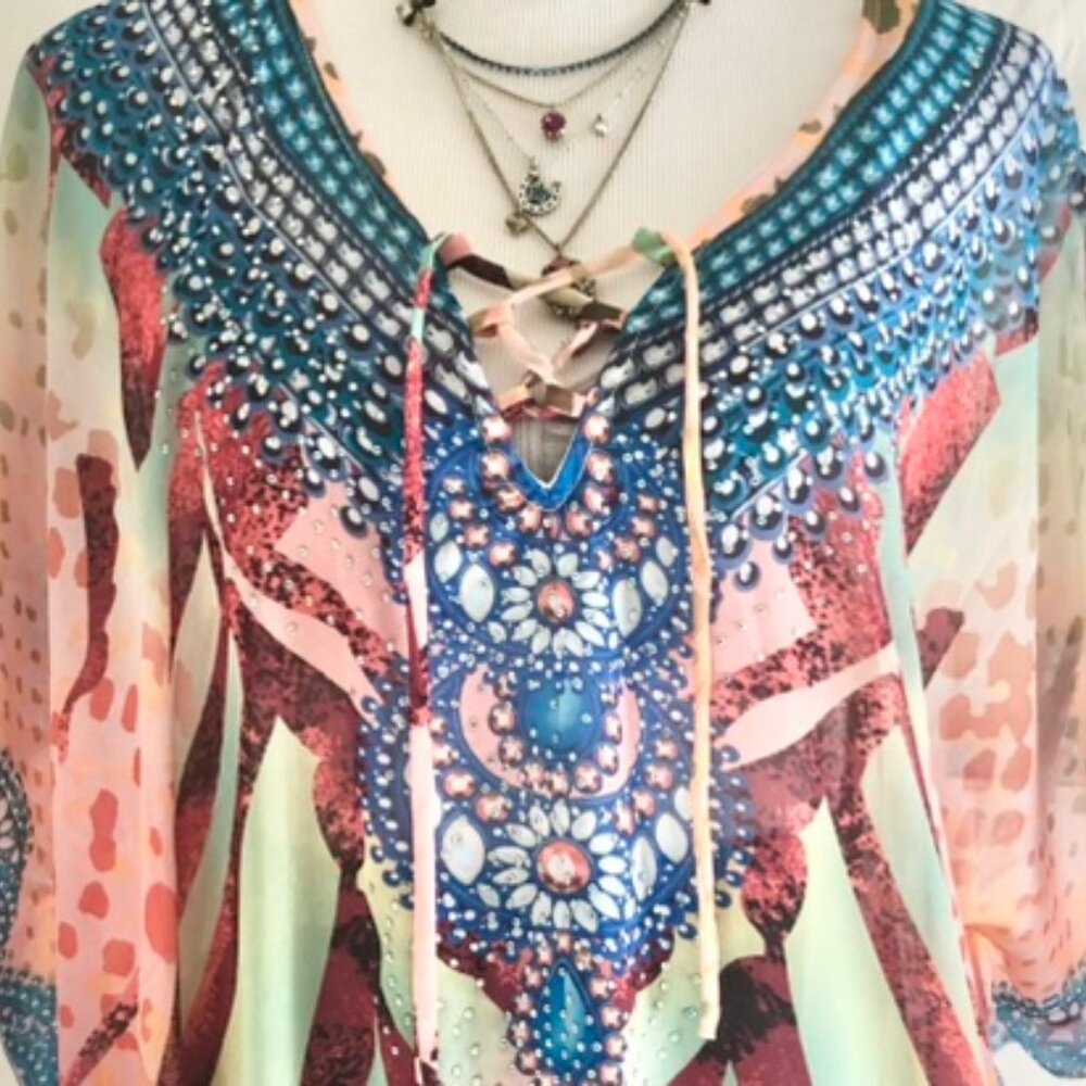 Chiffon Beach Cover Up Maxi Dress - Picture 8 of 8
